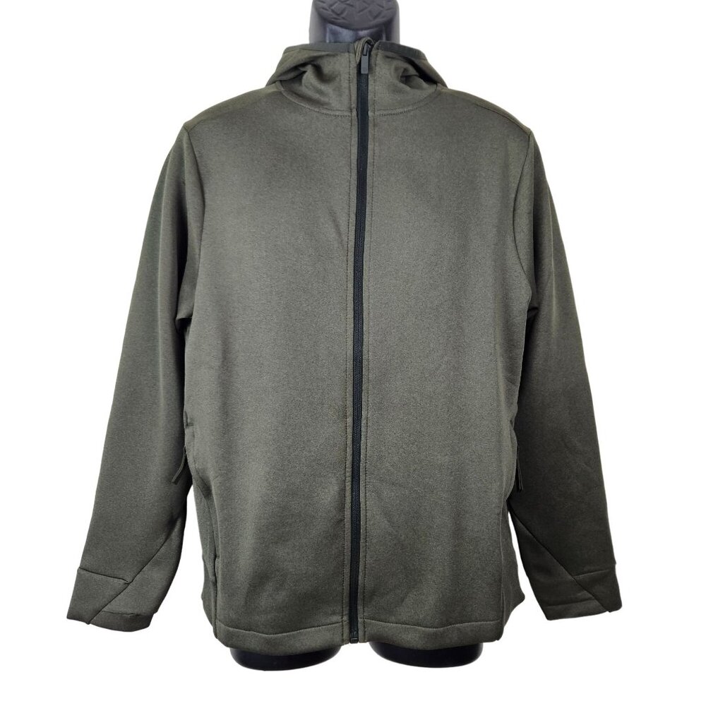 All In Motion Men's Full-Zip Hooded Jacket Size Medium Olive Green Activewear